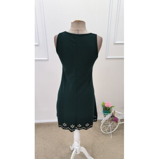 Kadın Askılı Yuvarlak Yakalı çiçek Desenli Ithal Krep Kısa Elbise, 32621