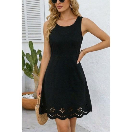 Kadın Askılı Yuvarlak Yakalı çiçek Desenli Ithal Krep Kısa Elbise, 32619