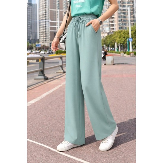 Kadın Yüksek Bel Lastikli Beli Kuşaklı Düz Paça Aerobin Pantolon , 32625 Kadın Yüksek Bel Lastikli Beli Kuşaklı Düz Paça Aerobin Pantolon , 32625