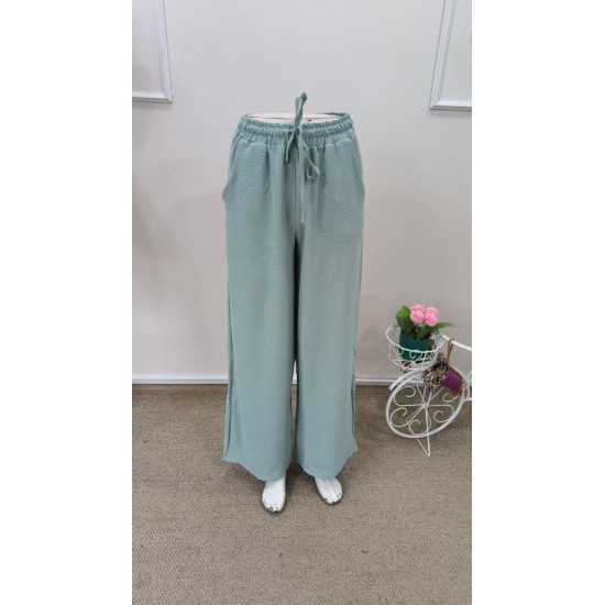 Kadın Yüksek Bel Lastikli Beli Kuşaklı Düz Paça Aerobin Pantolon , 32625 Kadın Yüksek Bel Lastikli Beli Kuşaklı Düz Paça Aerobin Pantolon , 32625