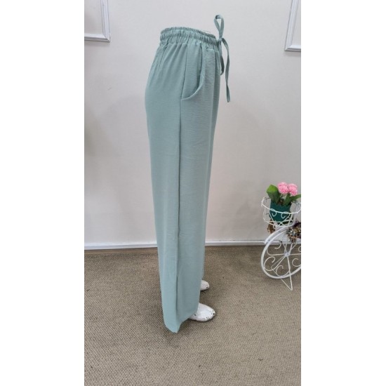 Kadın Yüksek Bel Lastikli Beli Kuşaklı Düz Paça Aerobin Pantolon , 32625 Kadın Yüksek Bel Lastikli Beli Kuşaklı Düz Paça Aerobin Pantolon , 32625