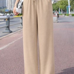 Kadın Yüksek Bel Lastikli Beli Kuşaklı Düz Paça Aerobin Pantolon , 32623 Kadın Yüksek Bel Lastikli Beli Kuşaklı Düz Paça Aerobin Pantolon , 32623