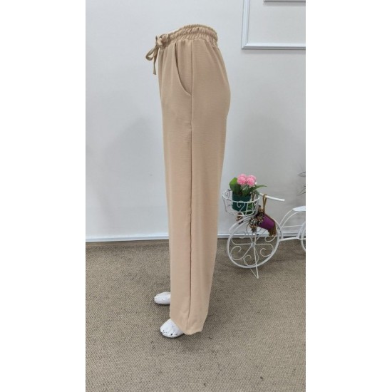 Kadın Yüksek Bel Lastikli Beli Kuşaklı Düz Paça Aerobin Pantolon , 32623 Kadın Yüksek Bel Lastikli Beli Kuşaklı Düz Paça Aerobin Pantolon , 32623