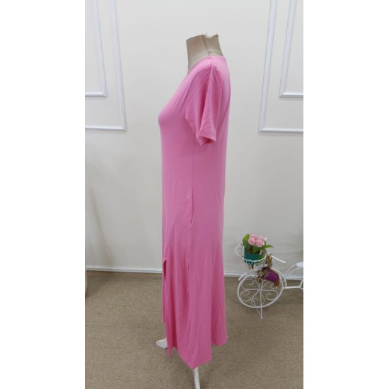 Kadın Kısa Kollu V Yakalı Maksi Boy Viskon Elbise, 32649 Kadın Kısa Kollu V Yakalı Maksi Boy Viskon Elbise, 32649