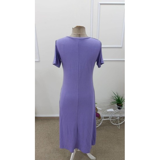 Kadın Kısa Kollu V Yakalı Maksi Boy Viskon Elbise, 32647 Kadın Kısa Kollu V Yakalı Maksi Boy Viskon Elbise, 32647