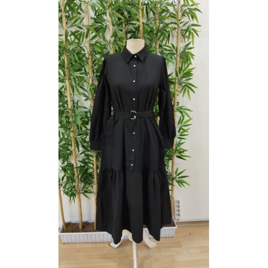 Kadın Uzun Kollu Yakalı önden Düğmeli Beli Metal Kemerli Dokuma Maksi Elbise, 32656 Kadın Uzun Kollu Yakalı önden Düğmeli Beli Metal Kemerli Dokuma Maksi Elbise, 32656