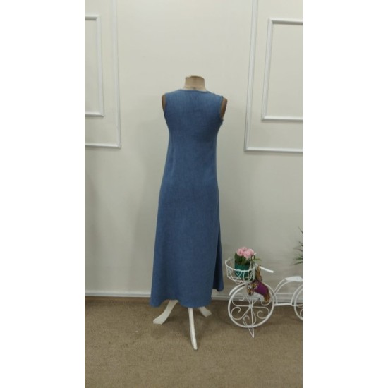 Kadın Askılı V Yakalı Uzun Elbise , 32690 Kadın Askılı V Yakalı Uzun Elbise , 32690