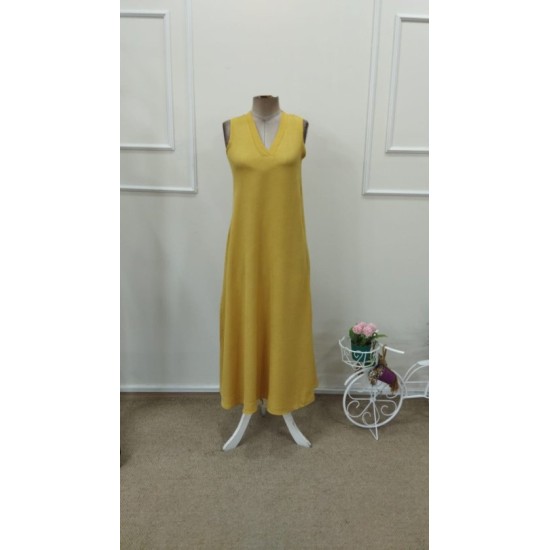 Kadın Askılı V Yakalı Uzun Elbise , 32689 Kadın Askılı V Yakalı Uzun Elbise , 32689