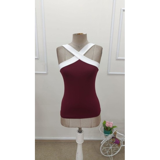 Kadın Omuzlardan Açık Onden çapraz Serit Detaylı Dalgıç Bluz, 32695