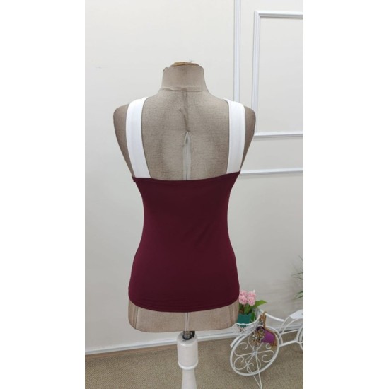 Kadın Omuzlardan Açık Onden çapraz Serit Detaylı Dalgıç Bluz, 32695