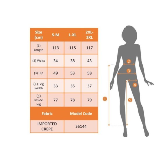 Kadın Yüksek Bel Geniş Paça Detaylı Cepli Ithal Krep Pantolon , 32735