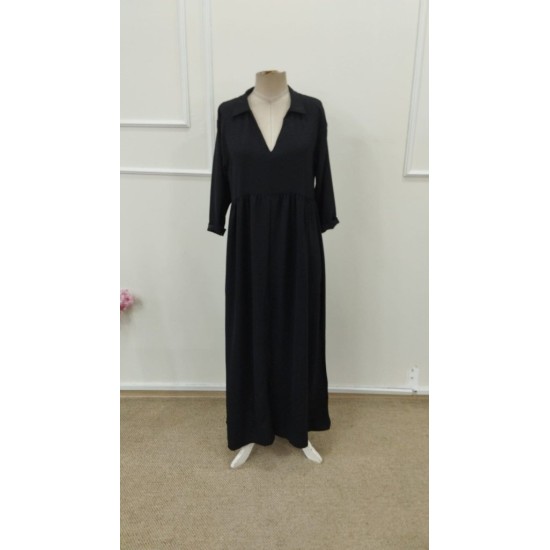 Kadın Truvakar Kollu V Yakalı Yırtmaçlı Uzun Aerobin Elbise, 32744 Kadın Truvakar Kollu V Yakalı Yırtmaçlı Uzun Aerobin Elbise, 32744