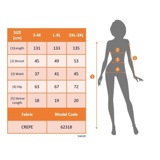 Kadın Kısa Kollu V Yakalı Pileli Uzun Janjan Krep Elbise , 32784
