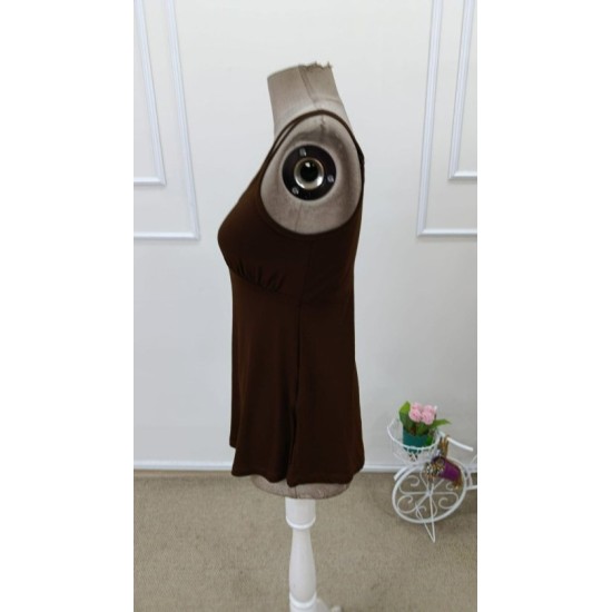 Kadın önden çapraz Askılı Uzun Vıskon Bluz, 32796