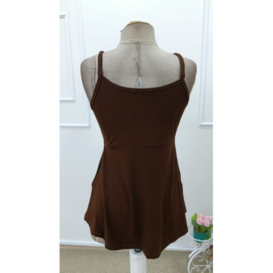 Kadın önden çapraz Askılı Uzun Vıskon Bluz, 32796