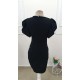 Kadın Kısa Kollu Kruvaze Yakalı Asımetrık Kesım Detaylı Kısa Ithal Krep Elbise, 32801