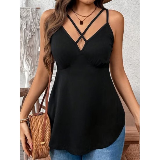 Kadın önden çapraz Askılı Uzun Vıskon Bluz, 32800