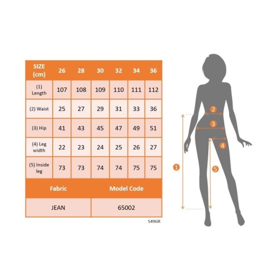 Kadın Yüksek Bel Yanları Lastik önü Düğmeli Kot Pantolon , 32827