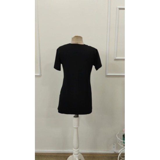 Kadın Kısa Kollu V Yakalı önü Düğmeli Viskon Bluz, 32862