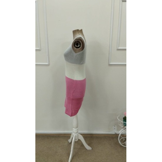 Kadın Askılı V Yakalı çok Renkli Triko Kısa Elbise, 32854