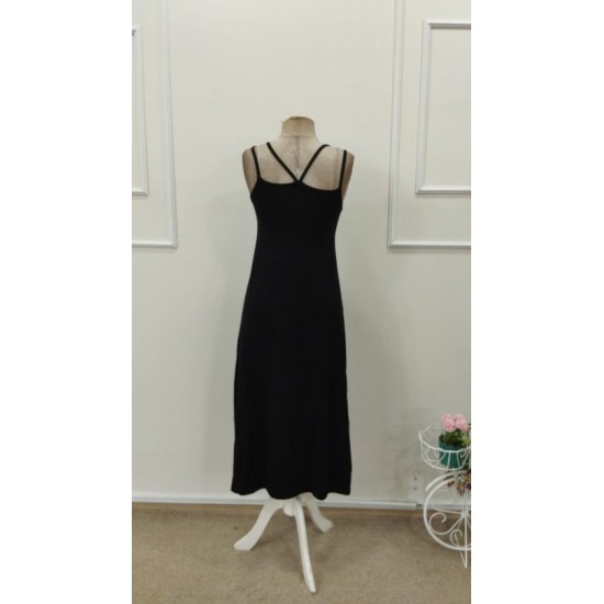 Kadın Askılı Yuvarlak Yakalı Kiloş Uzun Viskon Elbise, 32879