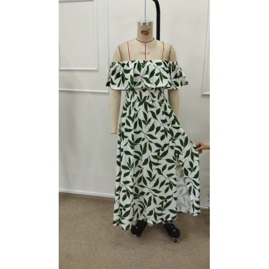 Kadın Madonna Yaka Göğüs Lastikli Yırtmaçlı Uzun Desenli Süprem Elbise, 32872 Kadın Madonna Yaka Göğüs Lastikli Yırtmaçlı Uzun Desenli Süprem Elbise, 32872