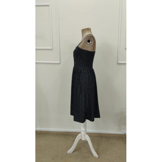 Kadın Ip Askılı Gipeli Desenli Kısa Süprem Elbise , 32899