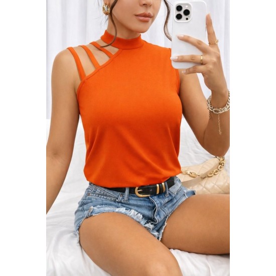 Kadın Omuzdan şerit Detaylı Yarı Balıkçı Yaka Viskon Bluz , 32914