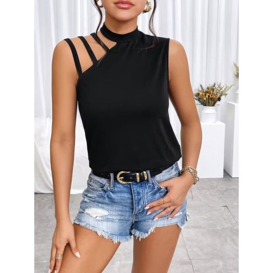 Kadın Omuzdan şerit Detaylı Yarı Balıkçı Yaka Viskon Bluz , 32913