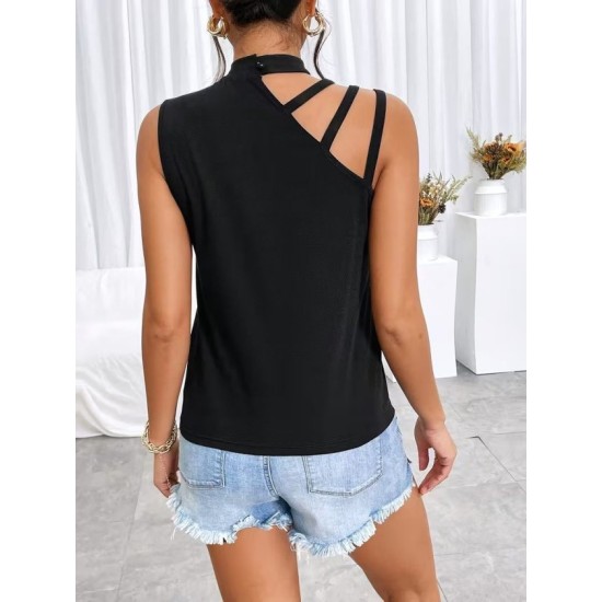 Kadın Omuzdan şerit Detaylı Yarı Balıkçı Yaka Viskon Bluz , 32913