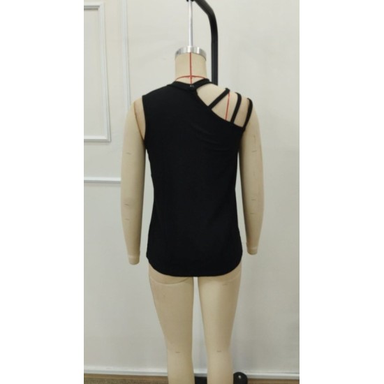 Kadın Omuzdan şerit Detaylı Yarı Balıkçı Yaka Viskon Bluz , 32913