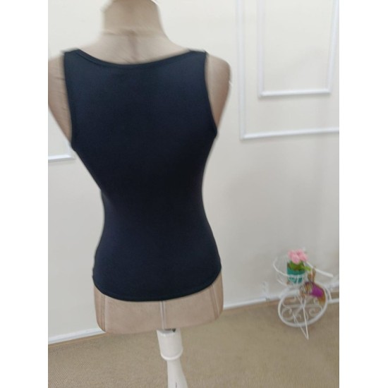 Kadın Askılı V Dantel Yakalı Viskon Bluz, 32909