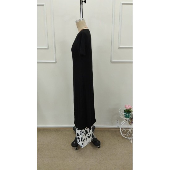 Kadın Kısa Kollu önden çapraz Detaylı Viskon Uzun Bluz Ve Desenli Iki Iplik Pantolon Ikili Takım , 32916