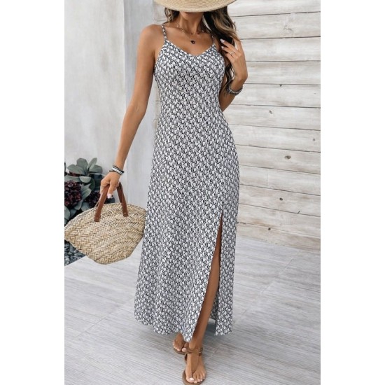 Kadın Ip Askılı V Yakalı Yırtmaçlı Uzun Süprem Elbise, 32918 Kadın Ip Askılı V Yakalı Yırtmaçlı Uzun Süprem Elbise, 32918