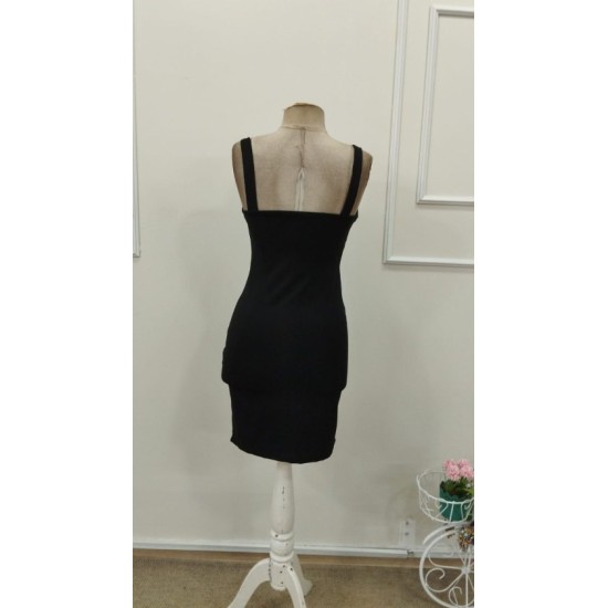 Kadın Askılı V Dantel Yakalı Kısa Dalgıç Elbise, 32932