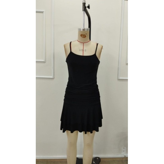 Kadın Ip Askılı Yuvarlak Yaka Büzgülü Kısa Sandy Elbise, 32936