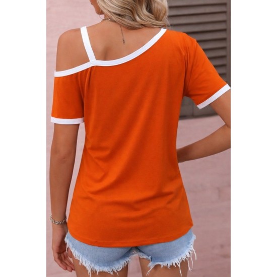 Kadın Kısa Kollu Tek Omuzu Açık Askı Toka Detaylı Viskon Bluz, 32952 Kadın Kısa Kollu Tek Omuzu Açık Askı Toka Detaylı Viskon Bluz, 32952