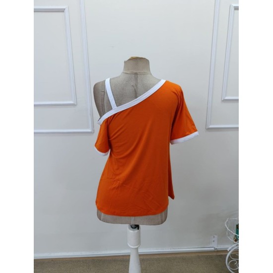 Kadın Kısa Kollu Tek Omuzu Açık Askı Toka Detaylı Viskon Bluz, 32952 Kadın Kısa Kollu Tek Omuzu Açık Askı Toka Detaylı Viskon Bluz, 32952