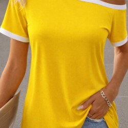 Kadın Kısa Kollu Tek Omuzu Açık Askı Toka Detaylı Viskon Bluz, 32951