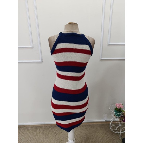 Kadın Omuzlardan Açık çok Renkli Kısa Triko Elbise, 32944 Kadın Omuzlardan Açık çok Renkli Kısa Triko Elbise, 32944