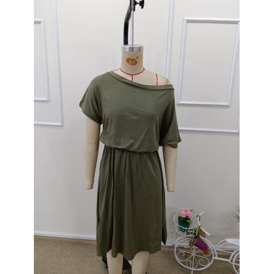 Kadın Kısa Kollu Omuzdan Açık Kiloş Midi Viskon Elbise, 32975 Kadın Kısa Kollu Omuzdan Açık Kiloş Midi Viskon Elbise, 32975