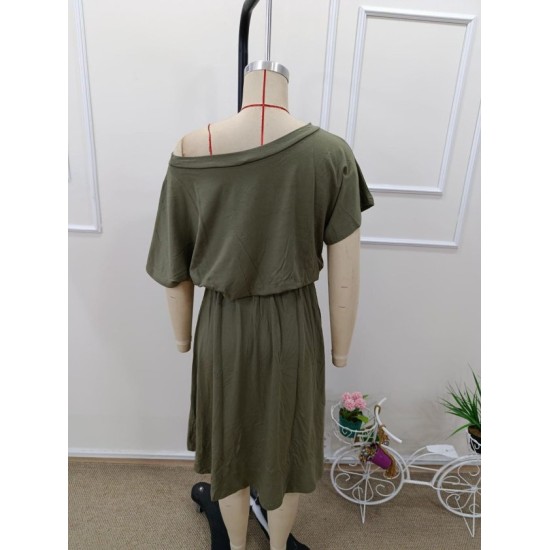 Kadın Kısa Kollu Omuzdan Açık Kiloş Midi Viskon Elbise, 32975 Kadın Kısa Kollu Omuzdan Açık Kiloş Midi Viskon Elbise, 32975