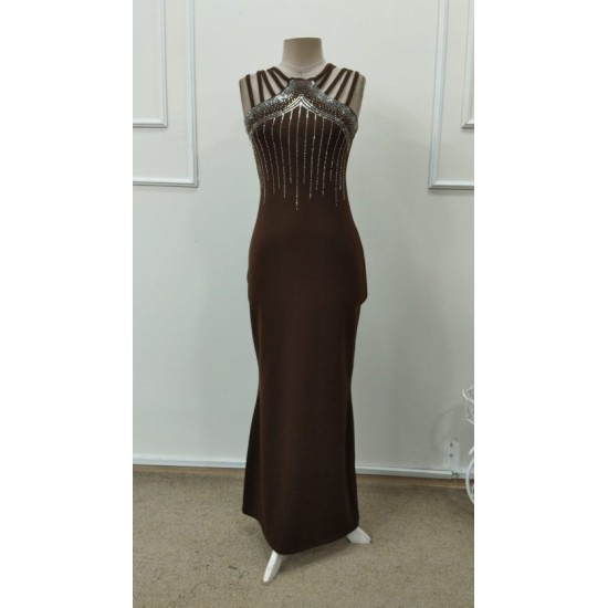 Kadın Omuz çoklu Askılı önü Taş Işlemeli Balık Kesim Janjan Krep Maxi Boy Elbise, 32965 Kadın Omuz çoklu Askılı önü Taş Işlemeli Balık Kesim Janjan Krep Maxi Boy Elbise, 32965