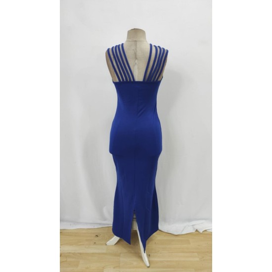 Kadın Omuz çoklu Askılı önü Taş Işlemeli Balık Kesim Janjan Krep Maxi Boy Elbise, 32962